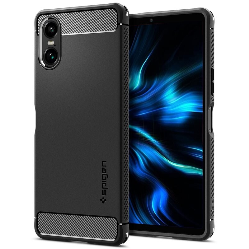 Spigen Sony Xperia 10 VI Case Rugged Armor Black - Puhelimen kuoret