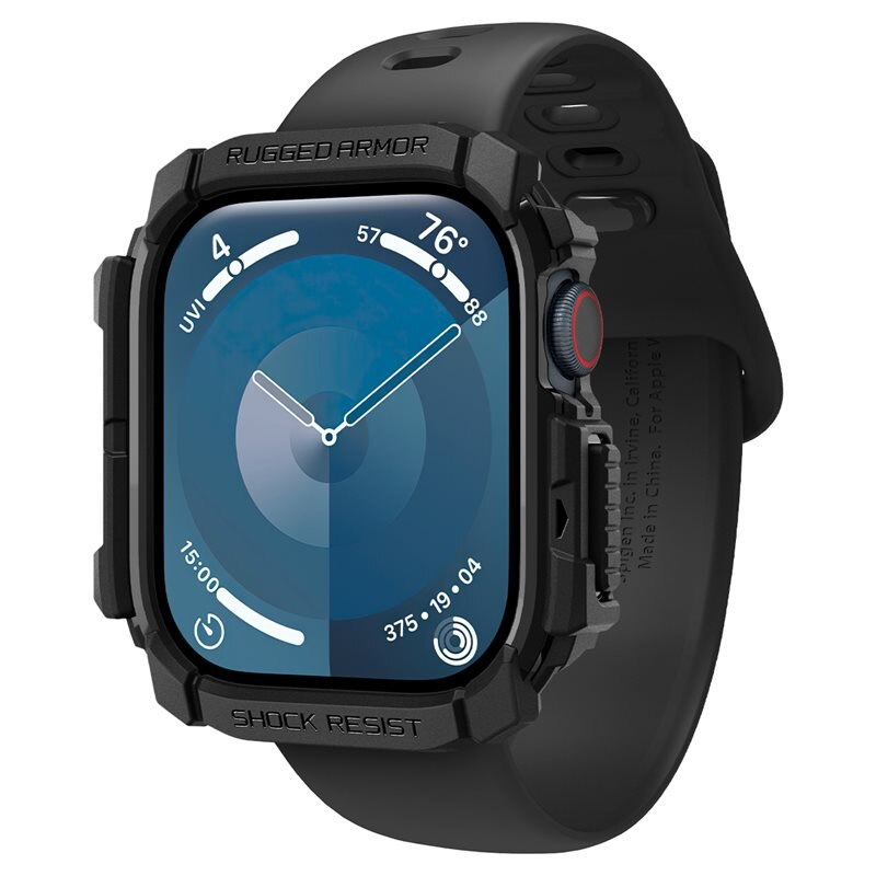 Spigen Apple Watch Series 10 46mm Case Rugged Armor Black