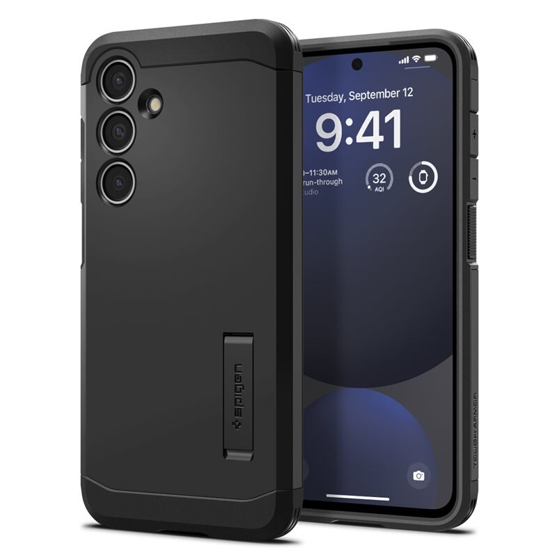 Spigen Samsung Galaxy S24 FE Case Tough Armor Black - Puhelimen kuoret