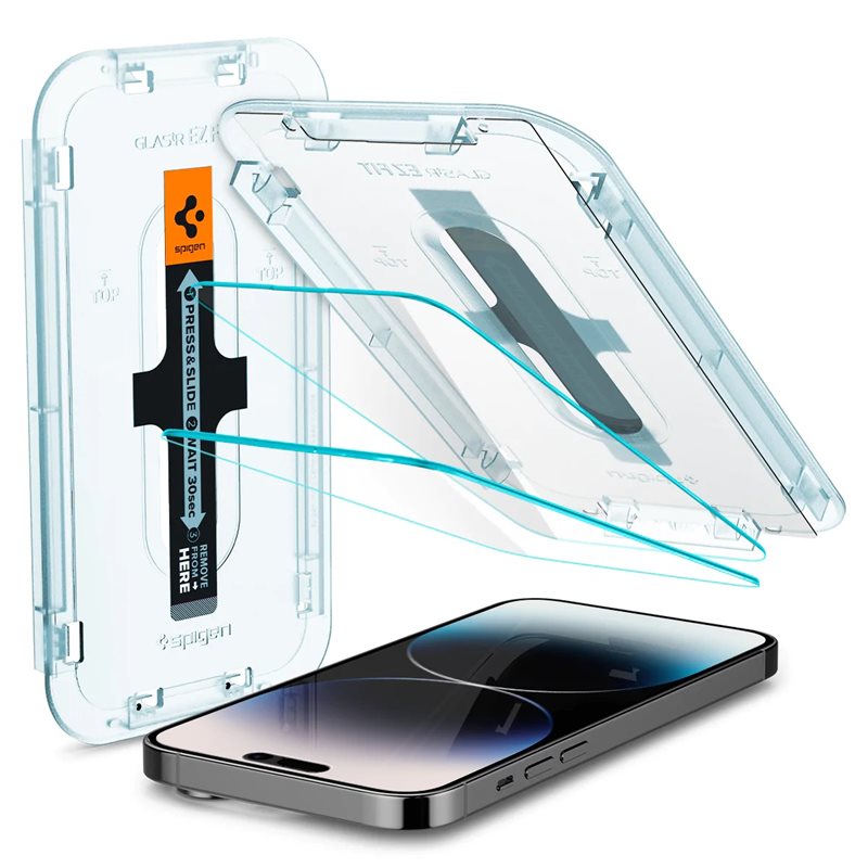 Spigen iPhone 14 Pro Screen Protector GLAS.tR EZ Fit (2-pack)