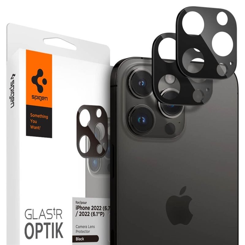 Spigen iPhone 14 Pro Max Optik Lens Protector Black (2-pack)