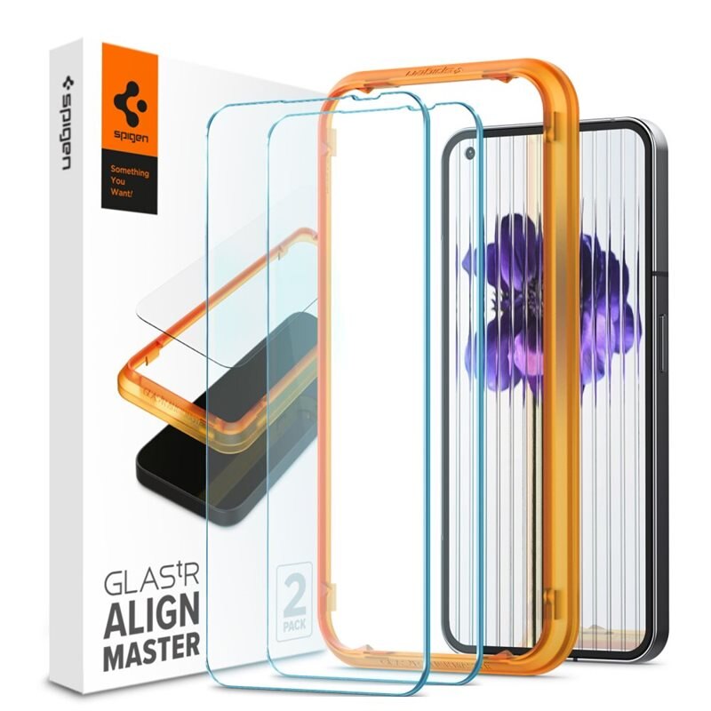 Spigen Nothing Phone 1 AlignMaster GLAS.tR (2-pack) - Panssarilasi, asennusapurilla