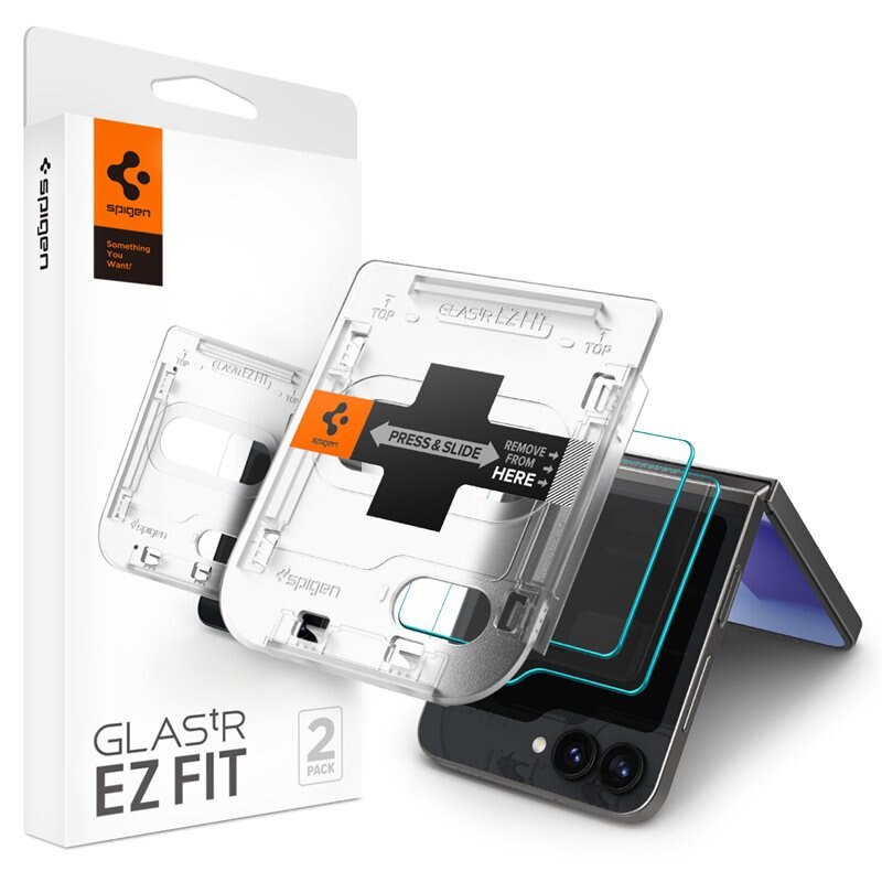 Spigen Galaxy Z Flip 6 Cover Screen Protector GLAS.tR EZ Fit (2-pack)