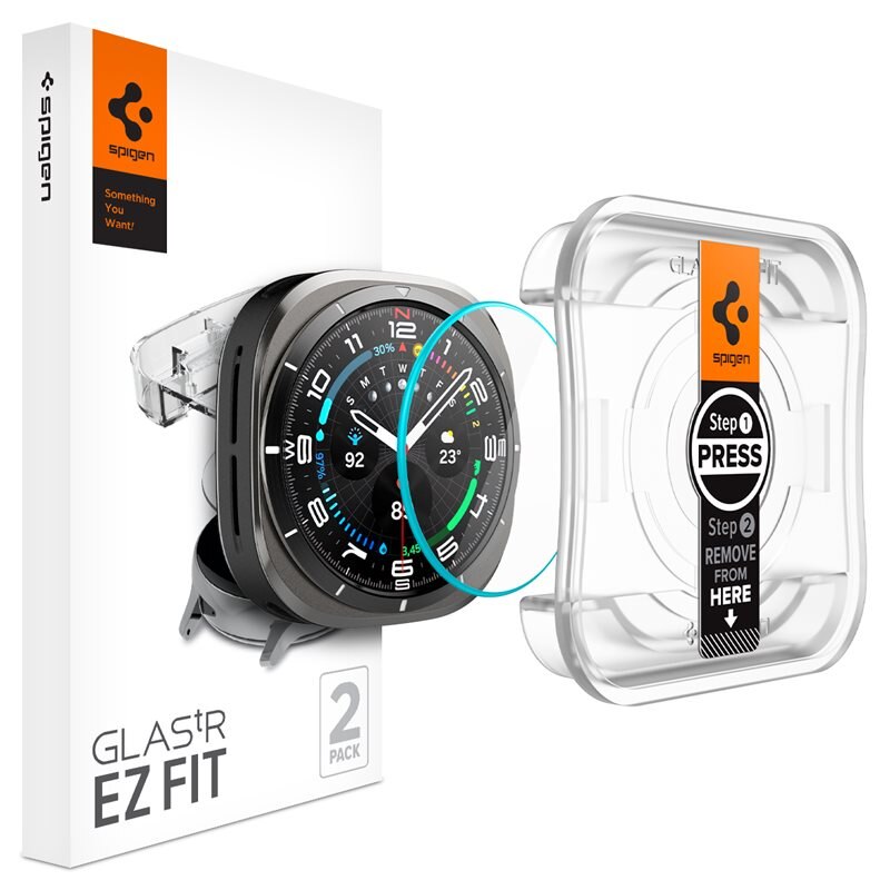 Spigen Samsung Galaxy Watch Ultra 47mm Screen Protector EZ Fit GLAS.tR (2-pack)