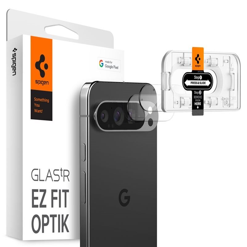 Spigen Google Pixel 9 Pro EZ Fit Optik Lens Protector (2-pack) - Panssarilasi takakameroille - Asennusapurilla