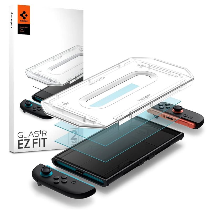 Spigen Nintendo Switch 2 Screen Protector GLAS.tR EZ Fit (2-pack)