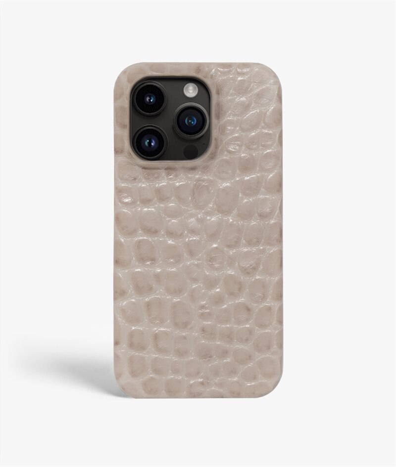The Case Factory Kuori iPhone 13 Pro Small Croco Harmaa