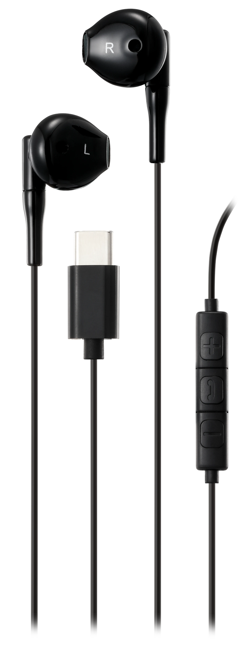 Streetz Semi-in-ear kuulokkeet USB-C musta