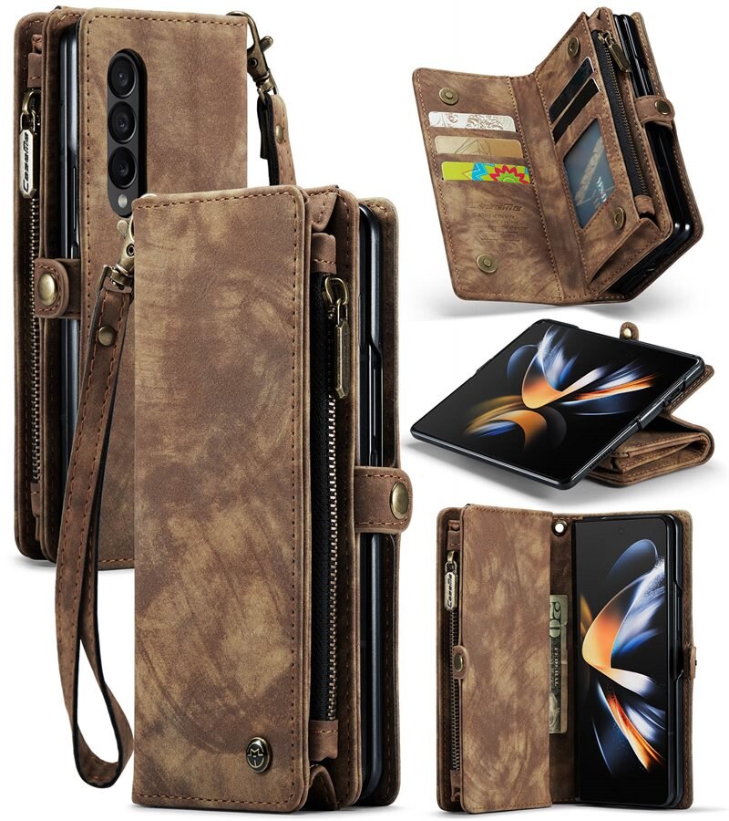 CaseMe Multi-slot Suojakotelo Samsung Galaxy Z Fold 5 Ruskea