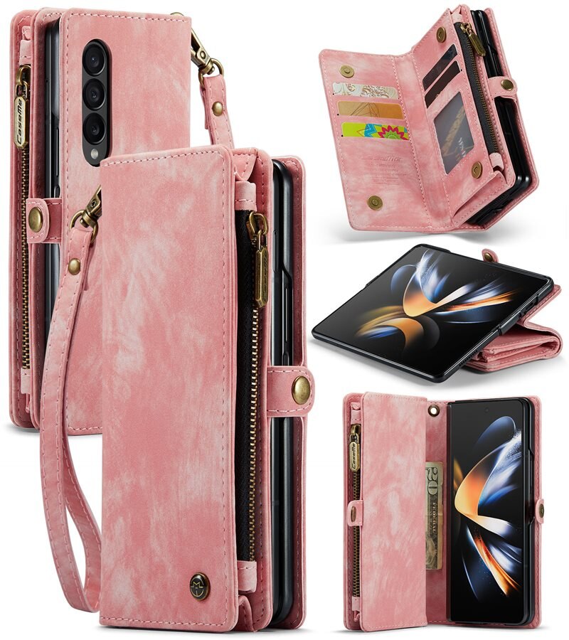 CaseMe Multi-slot Suojakotelo Samsung Galaxy Z Fold 5 Vaaleanpunainen