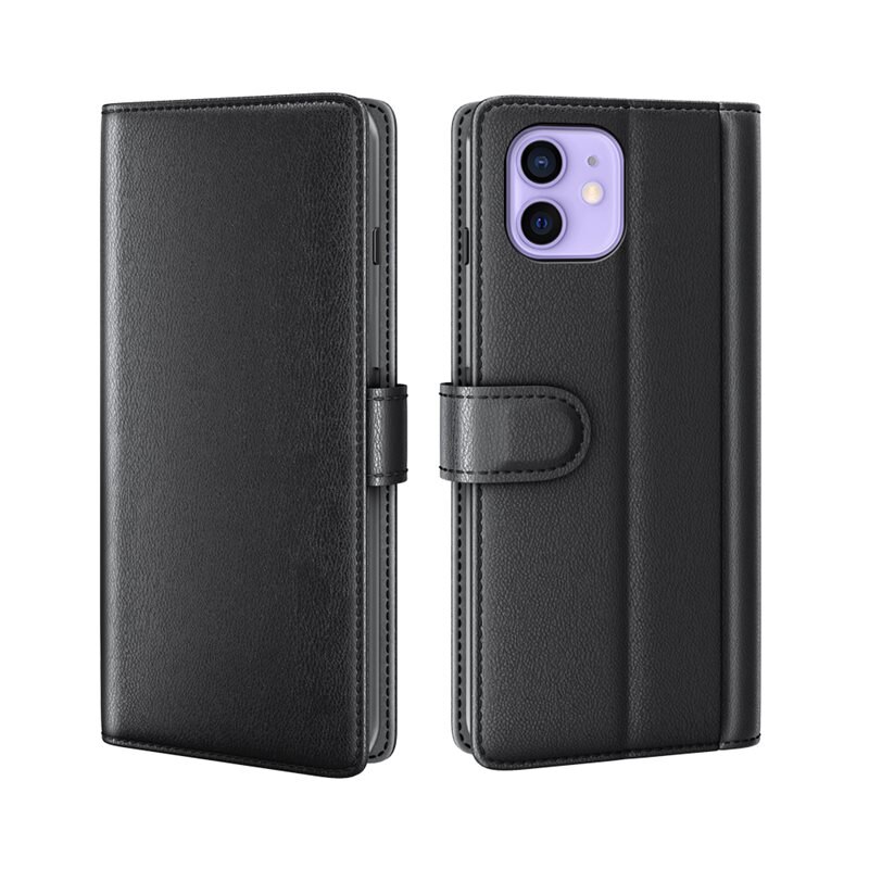 Aito Nahkakotelo iPhone 12 Mini Musta