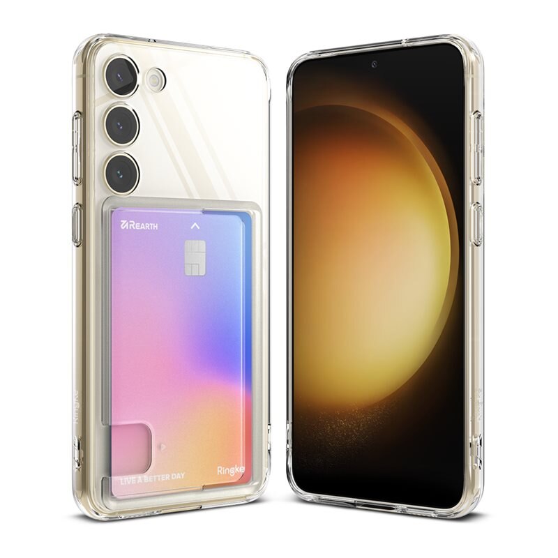 Ringke Fusion Card Case Samsung Galaxy S23 Kirkas - Puhelimen kuoret - Paikat korteille
