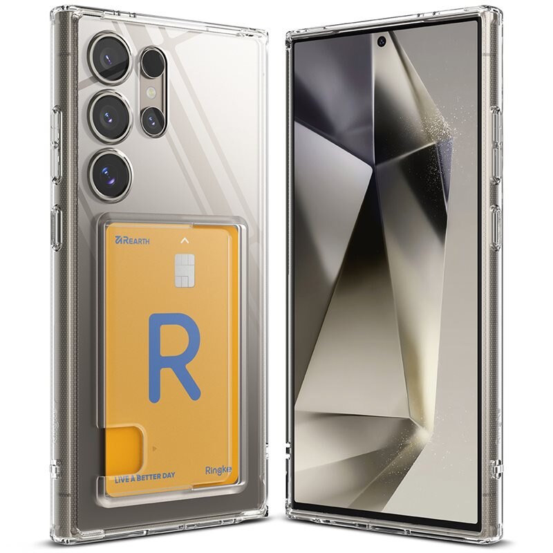 Ringke Fusion Card Case Samsung Galaxy S24 Ultra Clear - Puhelimen kuoret - Paikat korteille