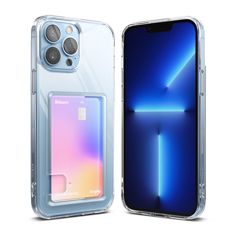 Ringke Fusion Card Case iPhone 13 Pro Max Kirkas - Puhelimen kuoret - Paikat korteille