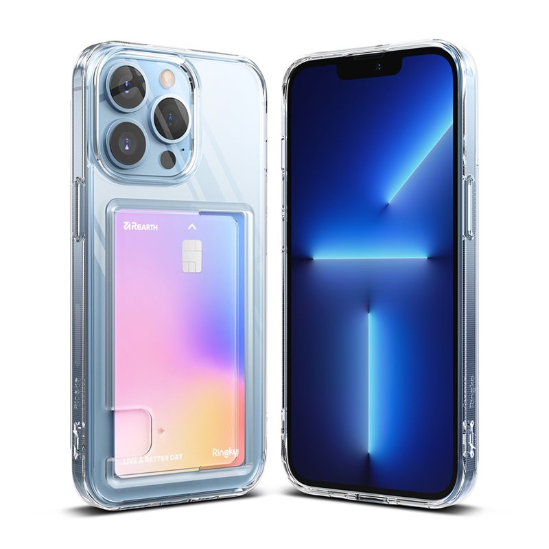 Ringke Fusion Card Case iPhone 13 Pro Kirkas - Puhelimen kuoret - Paikat korteille