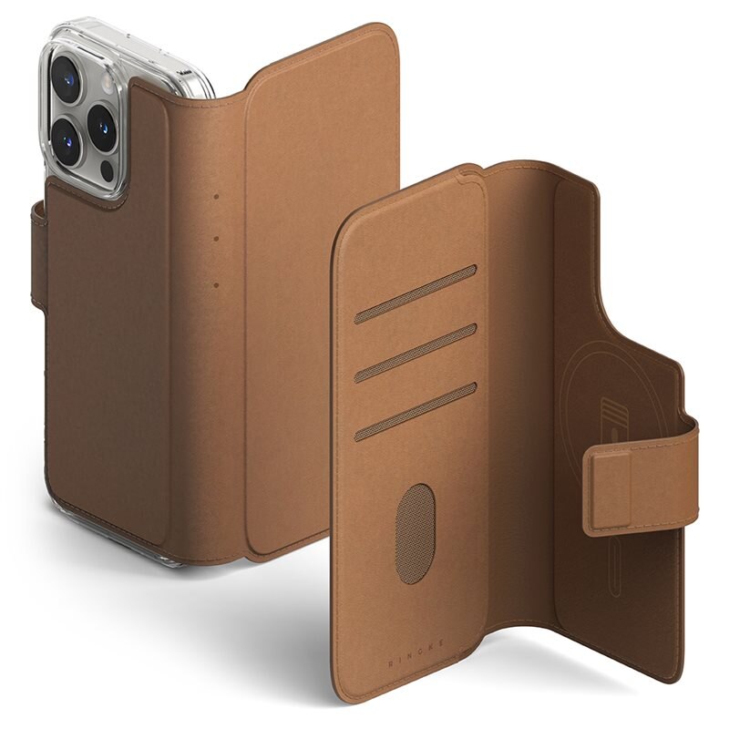 Ringke Folio Wallet Magnetic iPhone 15 Pro Brown