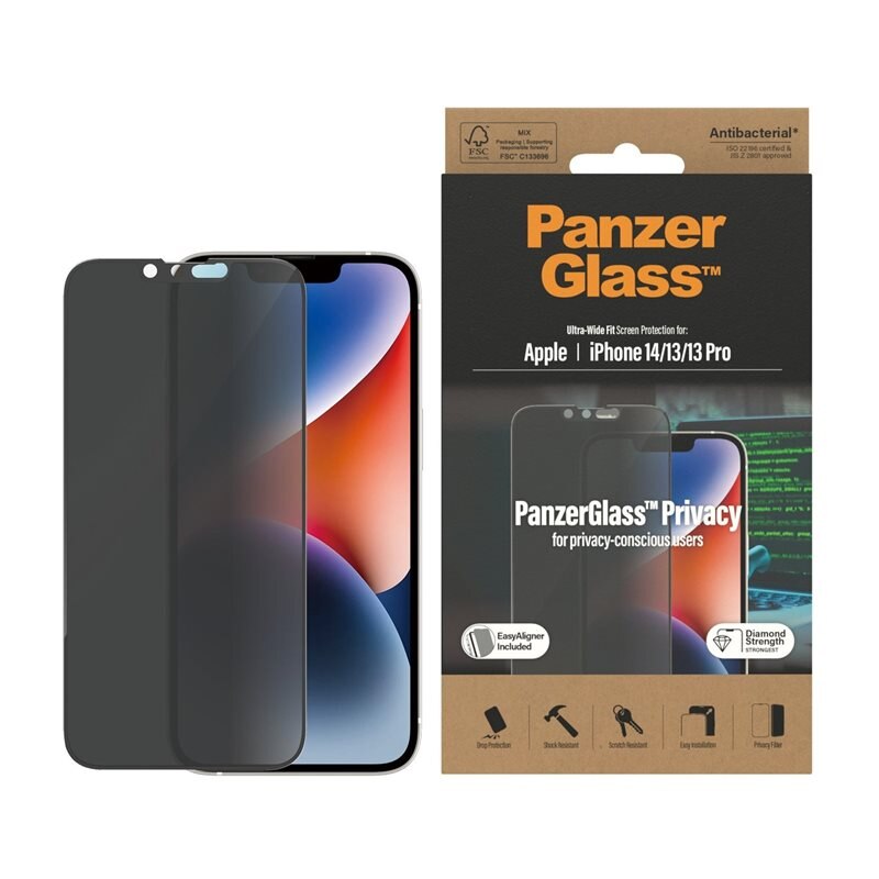 PanzerGlass iPhone 16e Privacy Screen Protector (with EasyAligner) Ultra Wide Fit