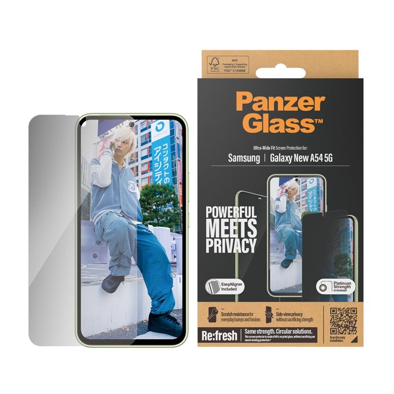 PanzerGlass Samsung Galaxy A55 Privacy Screen Protector (with EasyAligner) Ultra Wide Fit