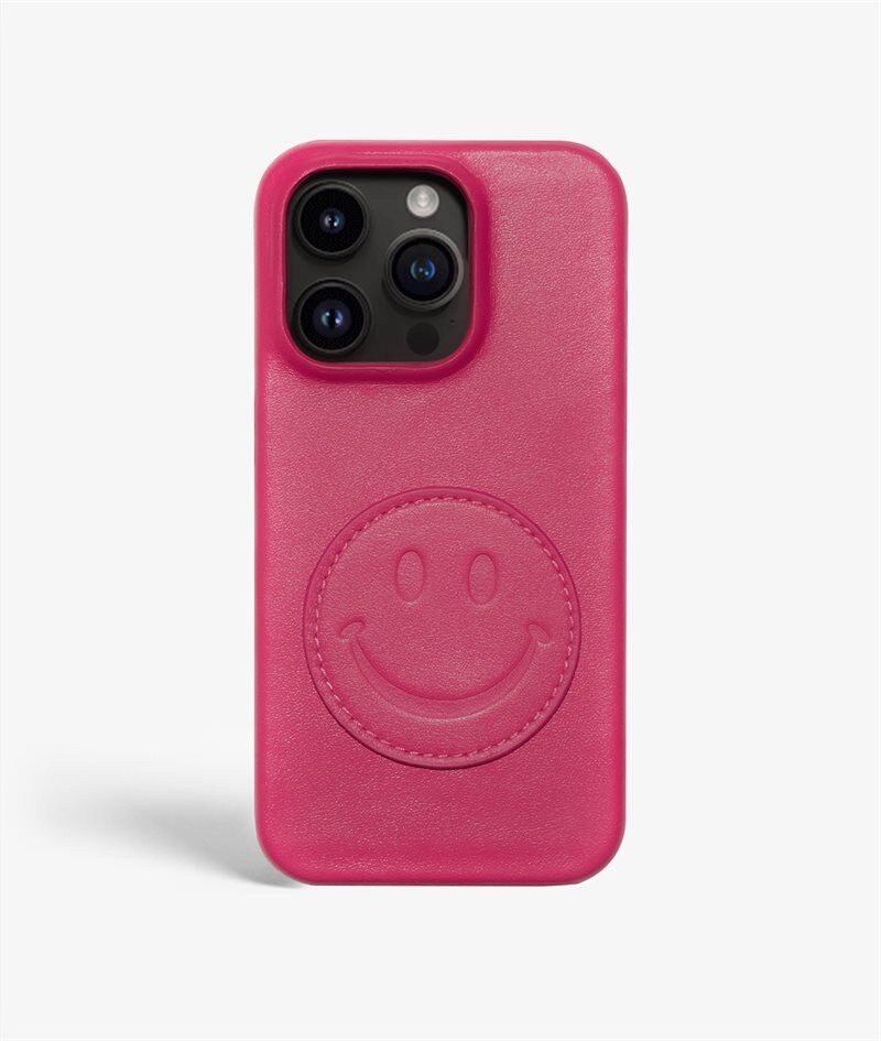 The Case Factory Kuori iPhone 14 Pro Max Smiley Pink