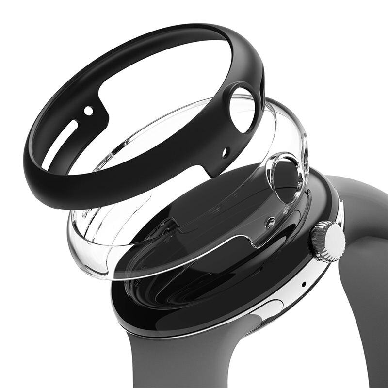 Ringke Slim Case (2-pack) Google Pixel Watch Matte Black & Clear
