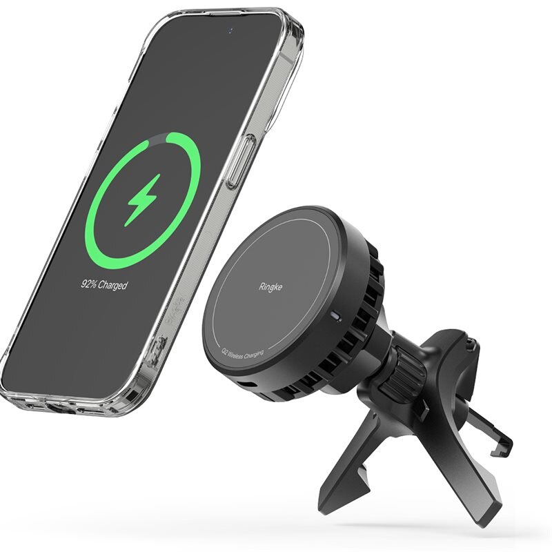 Ringke Peltier Qi2 MagSafe Autolaturi musta