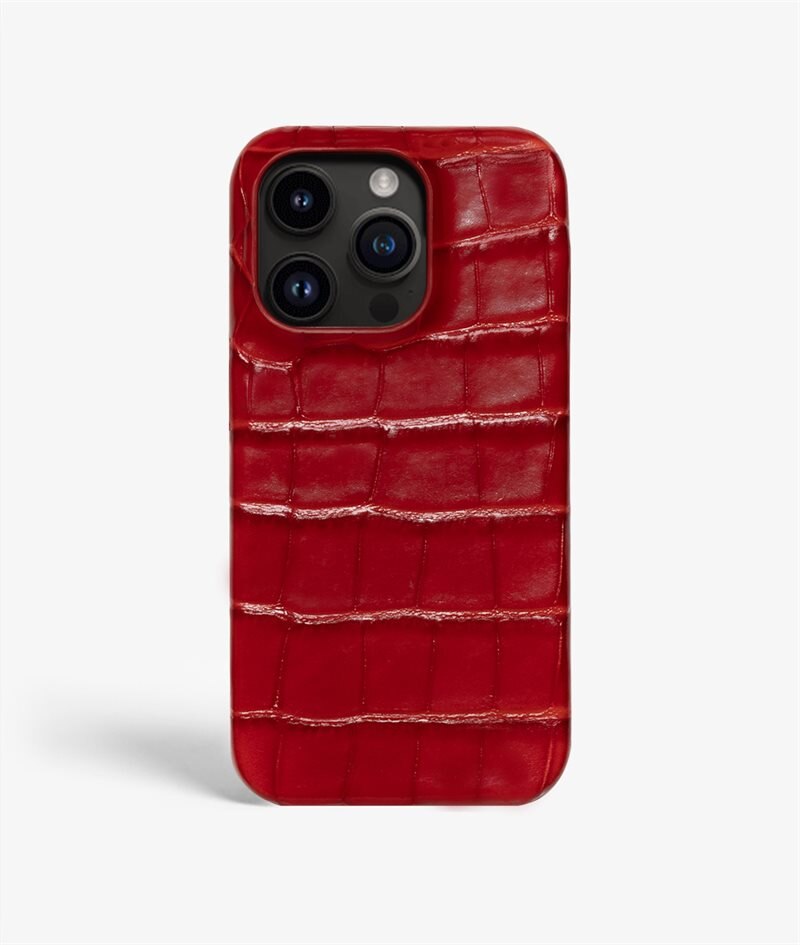 The Case Factory Kuori iPhone 14 Pro Max Croco Punainen