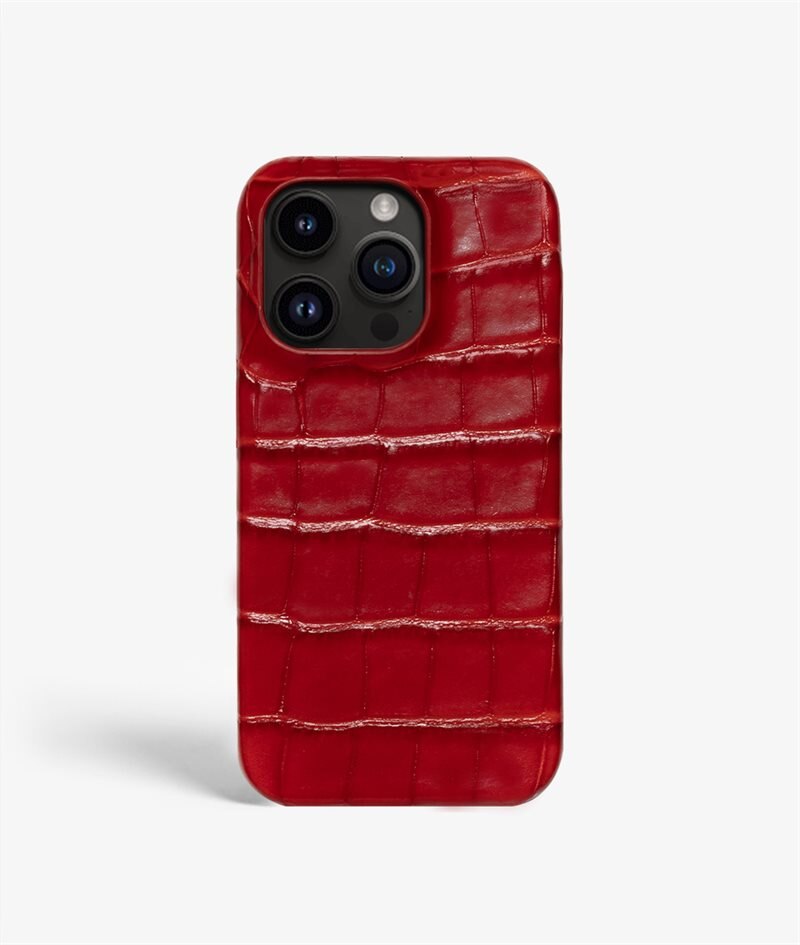 The Case Factory Kuori iPhone 13 Pro Max Croco Punainen