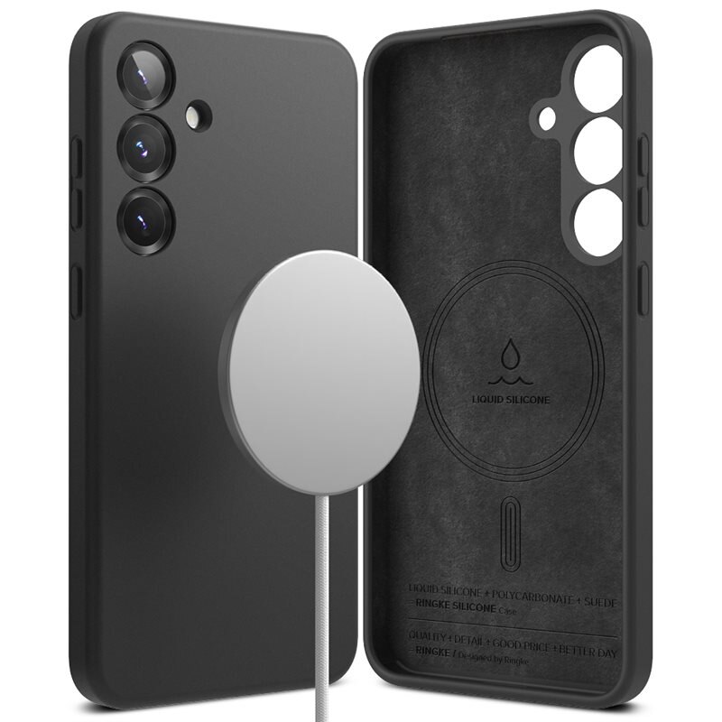 Ringke Silicone Magnetic Case Samsung Galaxy S25 Plus Black