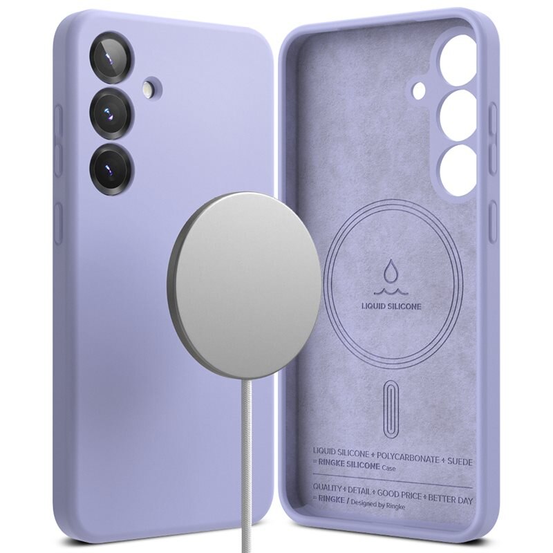Ringke Silicone Magnetic Case Samsung Galaxy S25 Plus Lavender