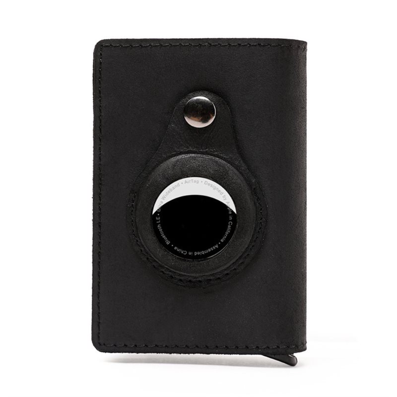 Nahka Korttiteline AirTag musta