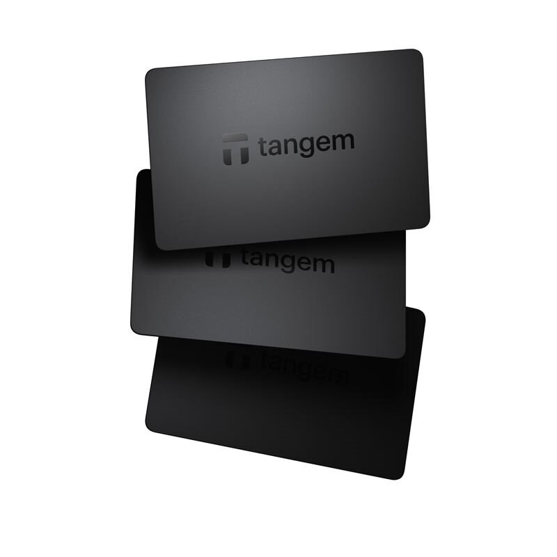 Tangem Crypto Hardware Wallet 3 Card set musta