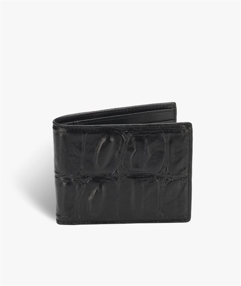 The Case Factory Uomo Wallet Maxi Crocodile Black