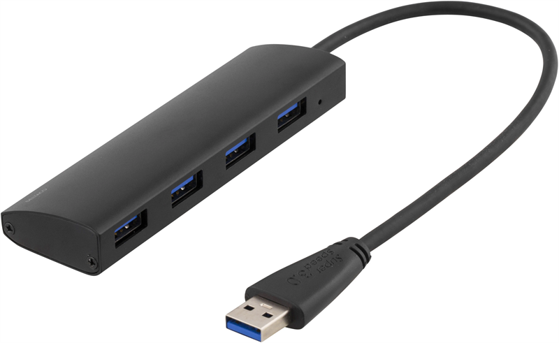 Deltaco USB-A Hubi 4x USB-A naaras musta