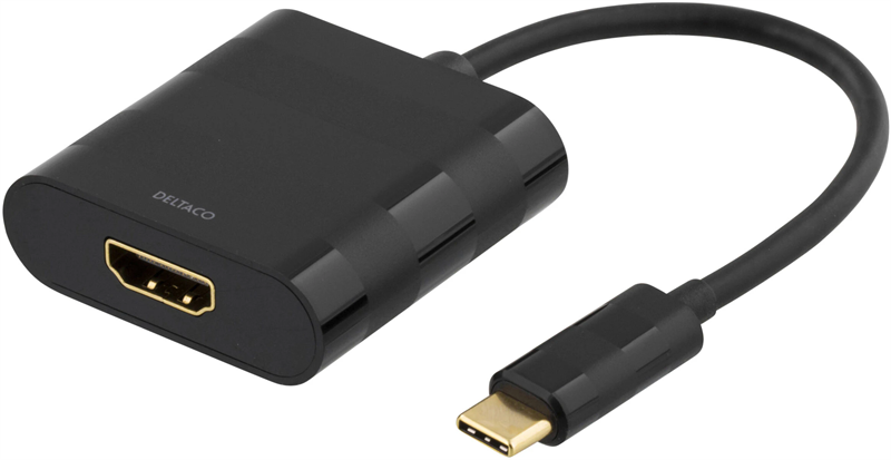 Deltaco USB-C-HDMI Adapteri musta