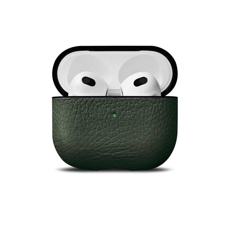 Woolnut AirPods 3 Leather Case Green