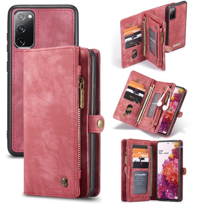 CaseMe Multi-slot Suojakotelo Samsung Galaxy S20 FE Punainen