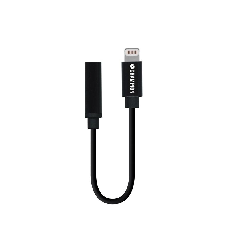 Champion Lightning adapteri 3.5mm Lightning Musta
