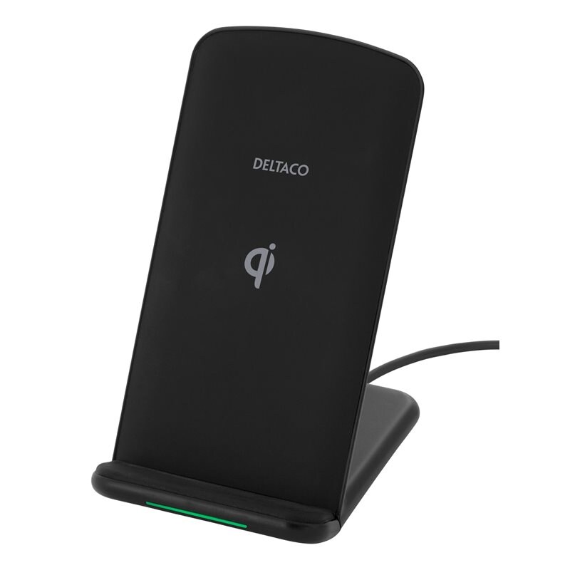 Deltaco 10W Wireless Qi Charging Stand Black