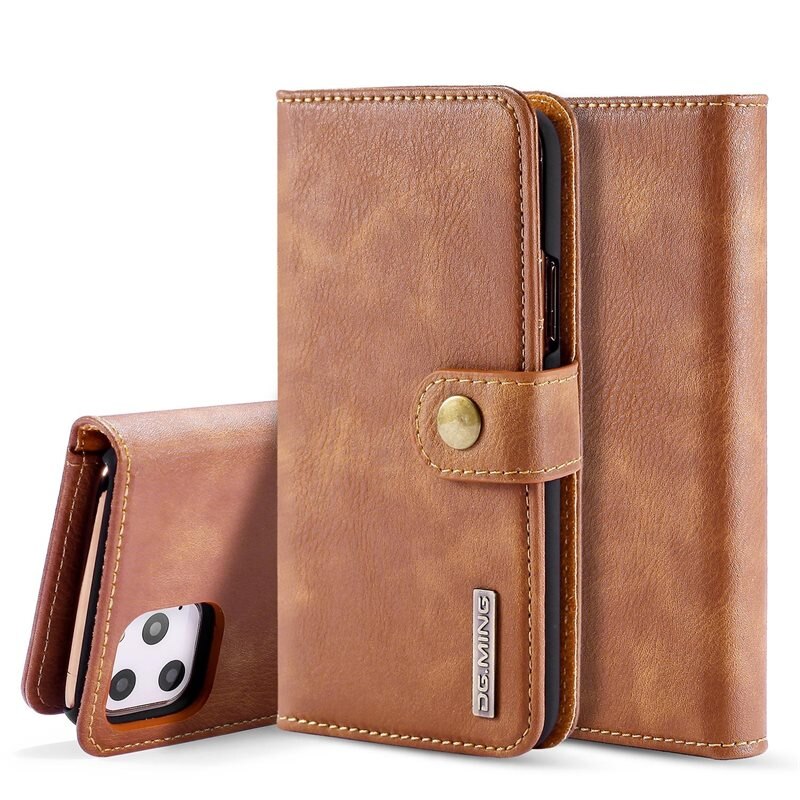 DG.MING Magnet Wallet iPhone 11 Pro Max Cognac