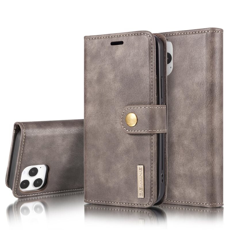 DG.MING Magnet Wallet iPhone 12 Pro Max Brown
