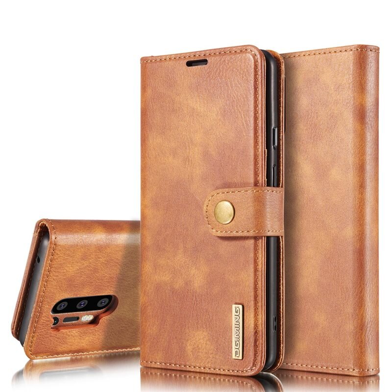 DG.MING Magnet Wallet OnePlus 8 Pro Cognac
