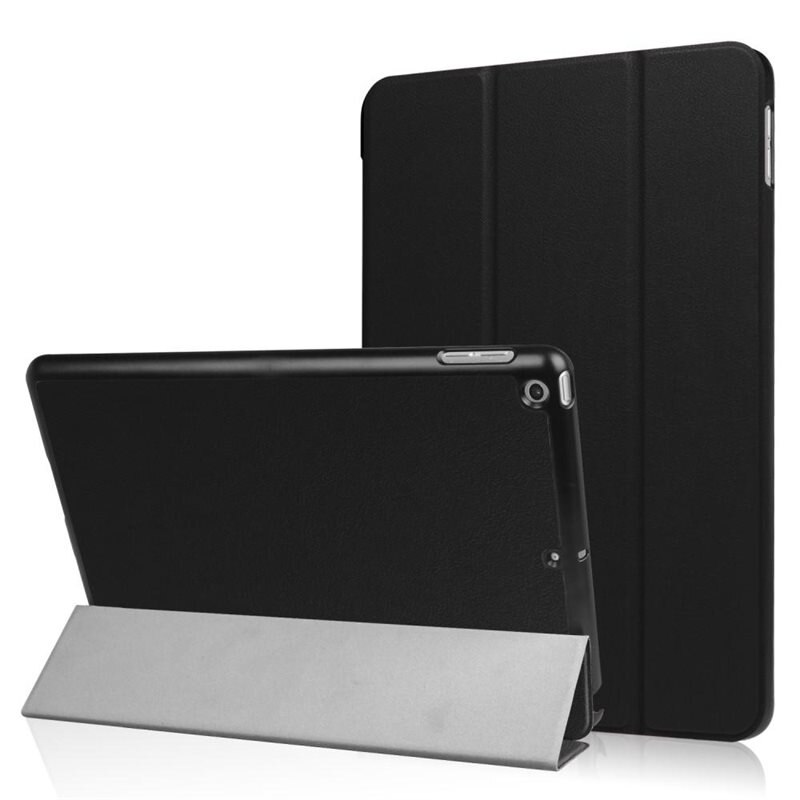 Kotelo Tri-fold Apple iPad 9.7 5th Gen (2017) Musta