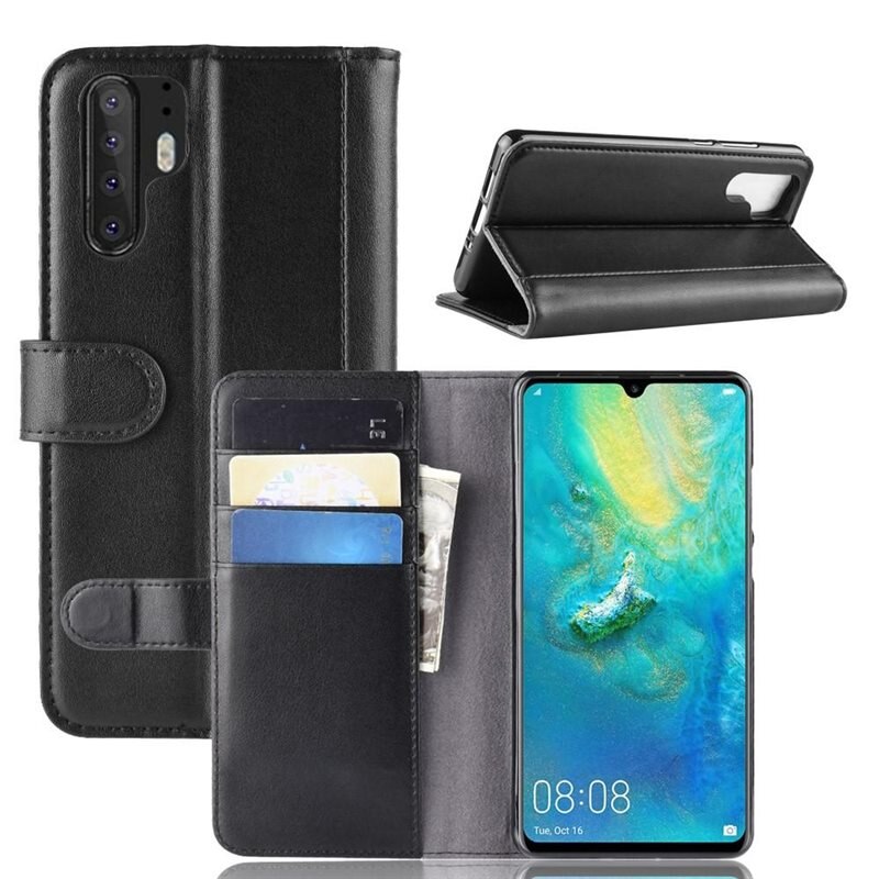 Aito Nahkakotelo Huawei P30 Pro Musta