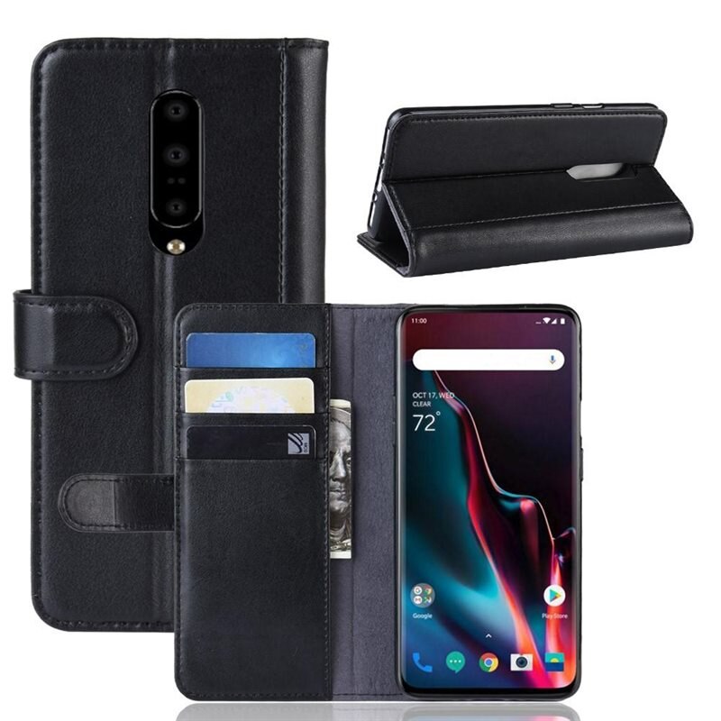 Aito Nahkakotelo OnePlus 7 Pro Musta