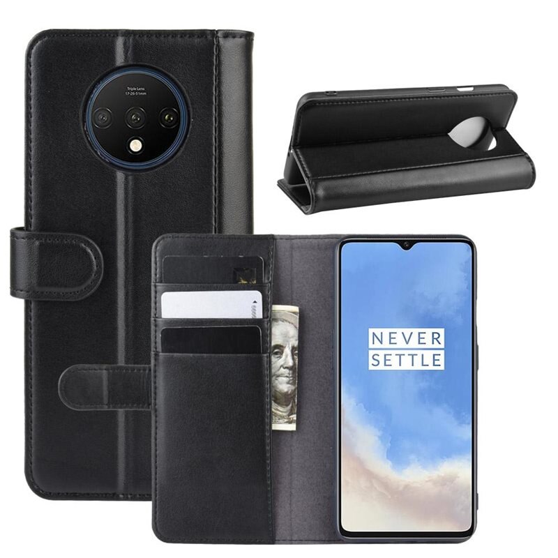 Aito Nahkakotelo OnePlus 7T Musta