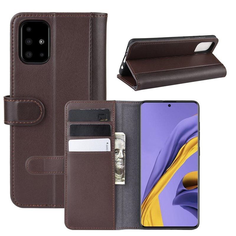 Aito Nahkakotelo Samsung Galaxy A51 Ruskea