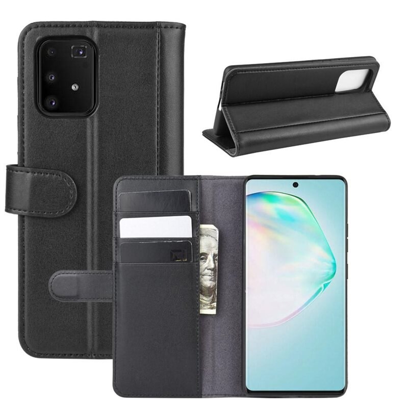 Aito Nahkakotelo Samsung Galaxy S10 Lite Musta