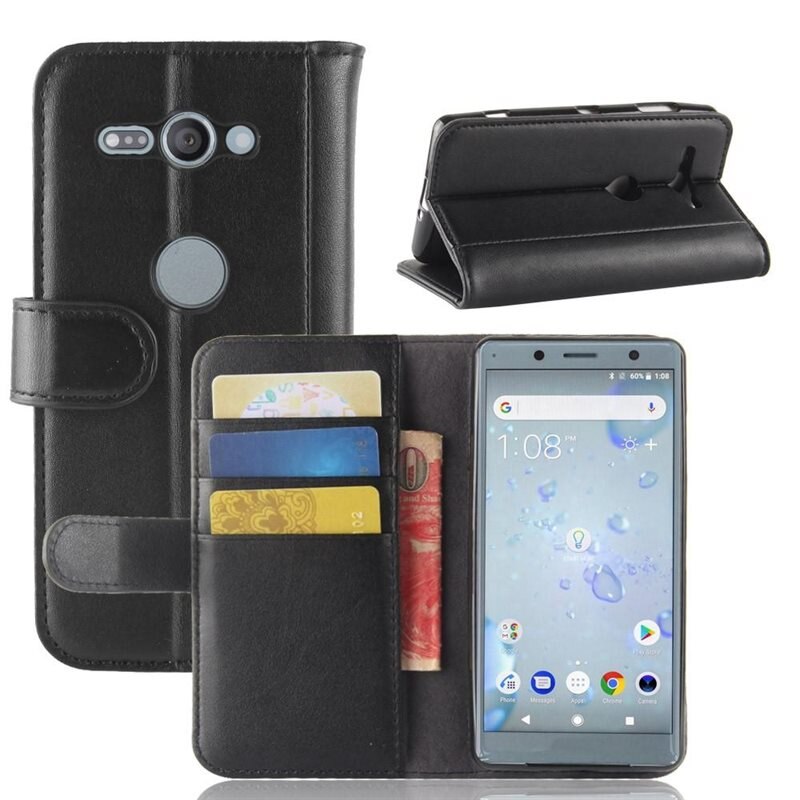 Aito Nahkakotelo Sony Xperia XZ2 Compact Musta