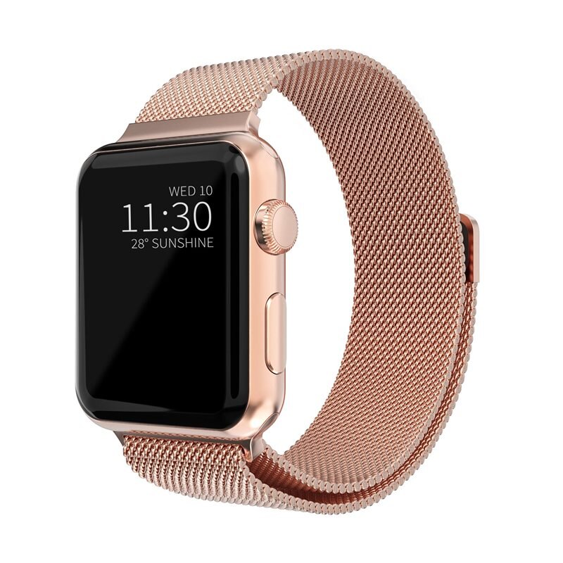 Ranneke Milanese Apple Watch Series 7 45mm Ruusukulta