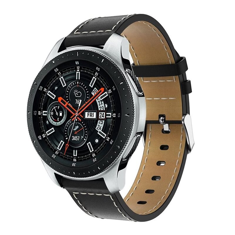 Nahkaranneke Samsung Galaxy Watch 46mm Musta